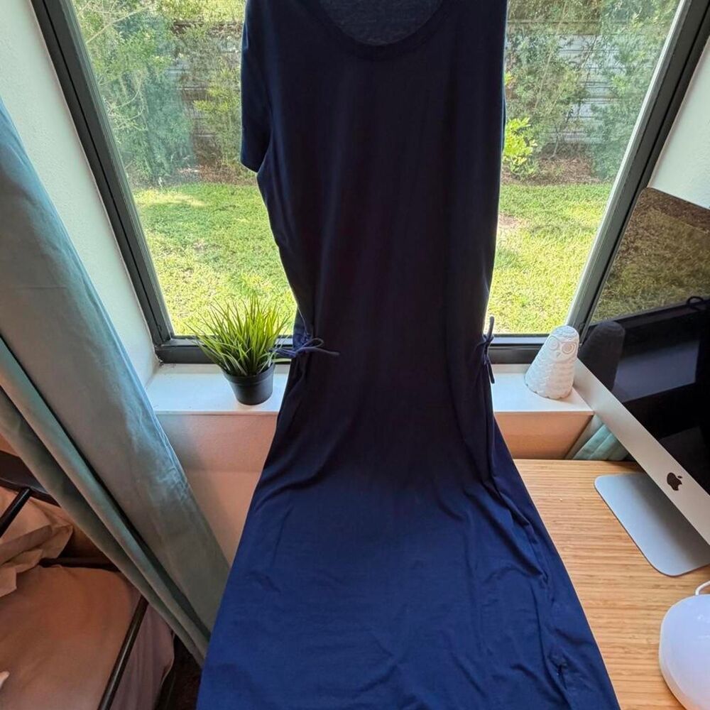 Lands-end Women's Navy and Blue Dress